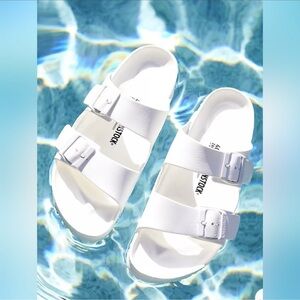 Eva Arizona Birkenstock White Sandals